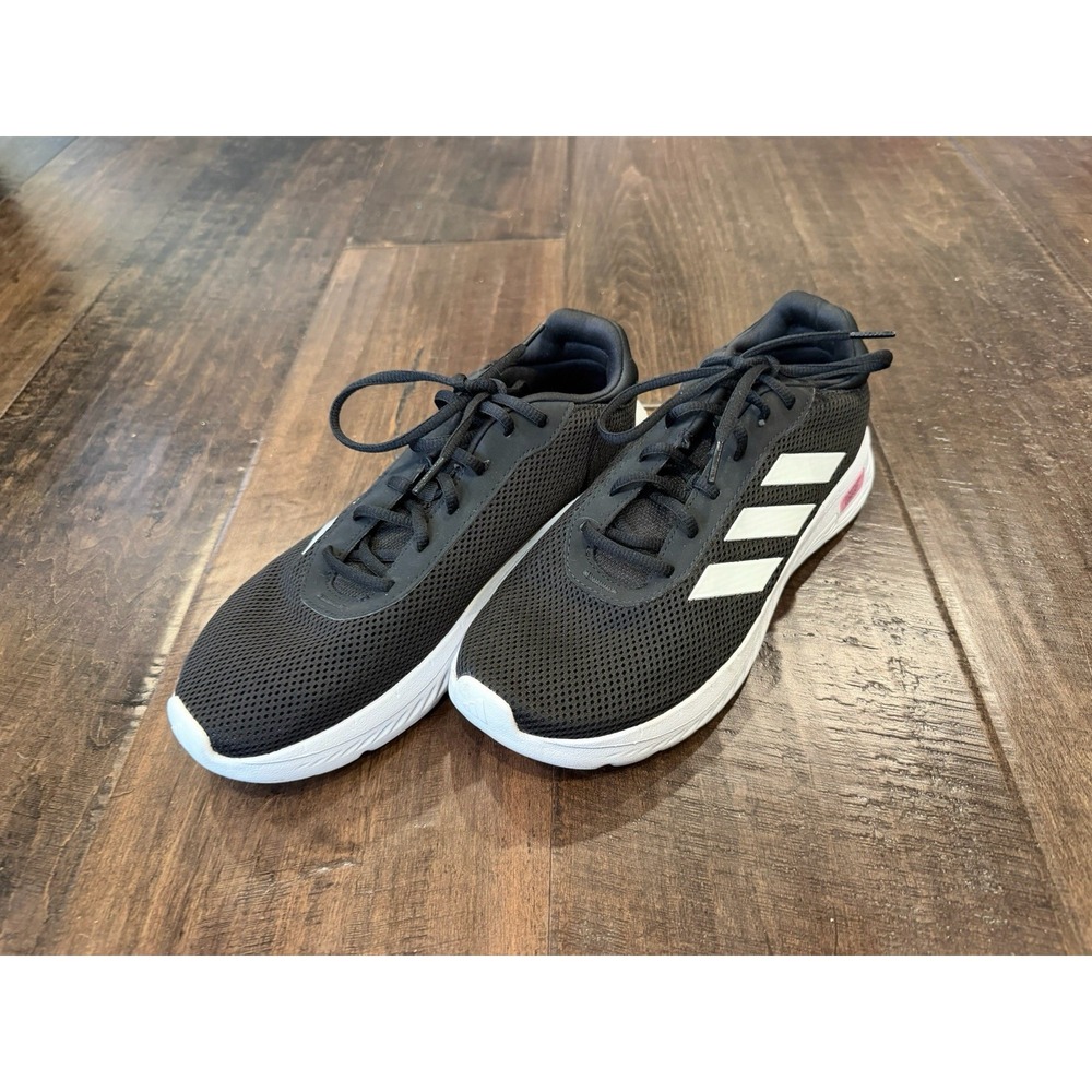 Adidas Cloud Foam IH2974 Mens Black And White Size‎ 8 Running Comfort